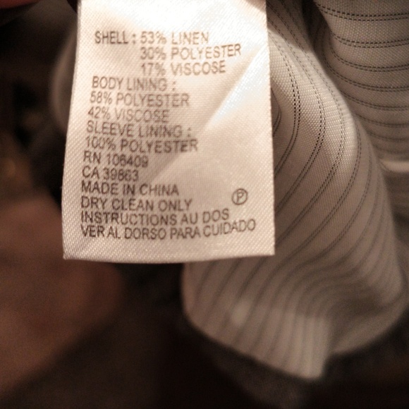 FINAL PRICE Tahari Gray 2-pc Belted Linen Blend Skirt Suit w Gray Stitching Sz 2 - Picture 13 of 14